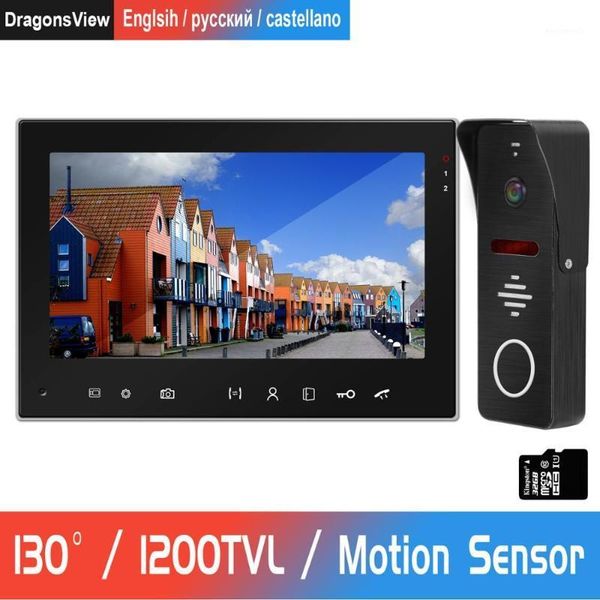 

video intercom for home door phone 7inch indoor monitor 1200tvl outdoor camera with motion detection record door intercom system1