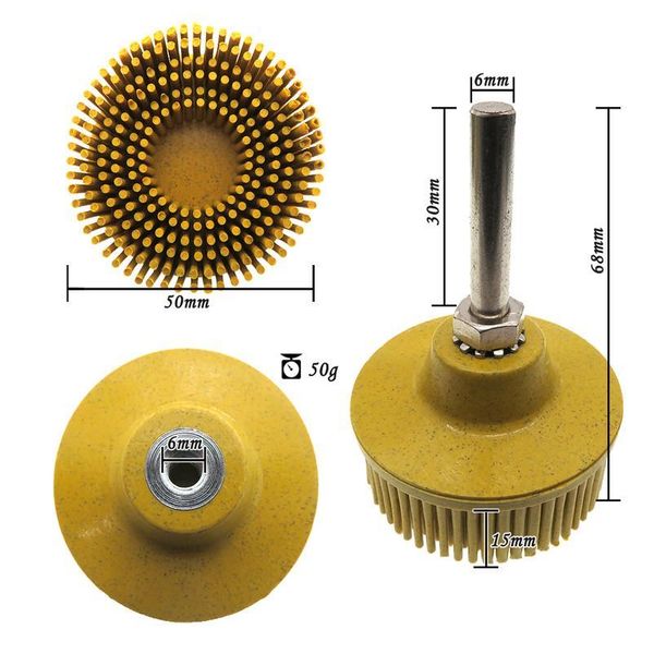 

bristle disc2inch emery rubber abrasive brush polishing grinding wheel with attachment for burr rust scratch sqcgpp