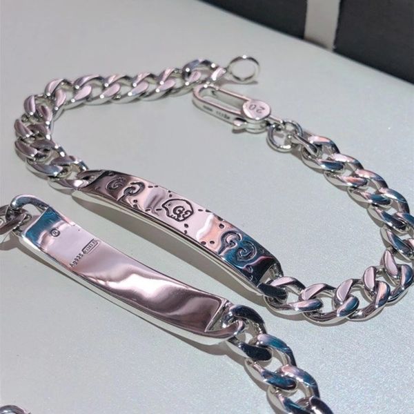 

s925 sterlin silver gujiashuang g elf skull bracelet personality fashion trend couple bracelet hrr8a, Golden;silver
