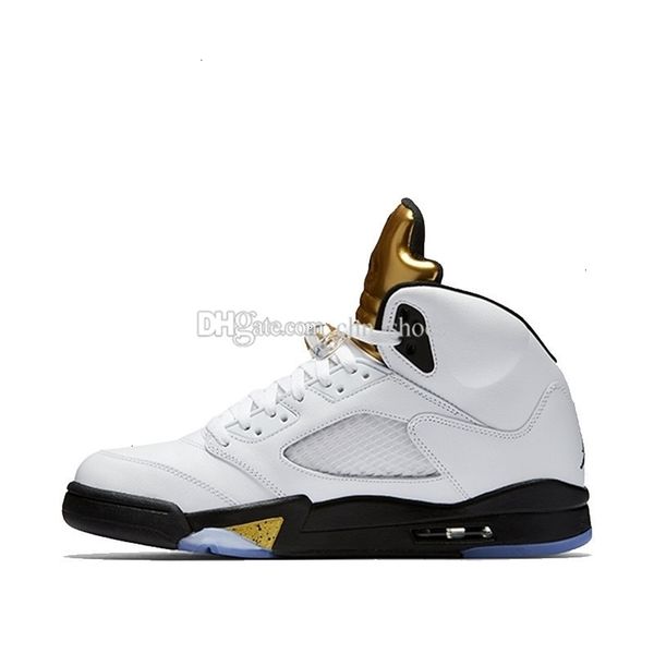 

new cement olympic 5 mens gold white 5s man v basketball shoes og black metallic red blue suede sport sneakers us8-13