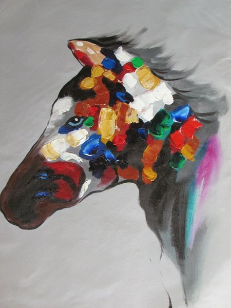 

animal colourful zebra horse framed & unframed home decor handpainted &hd print oil painting on canvas wall art canvas pictures er42