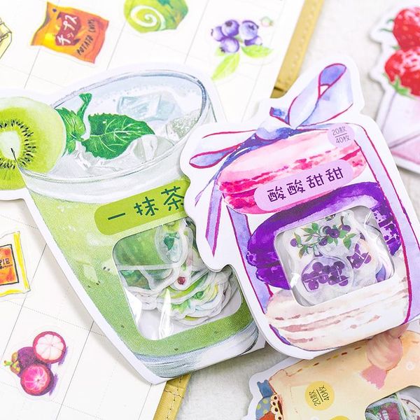 

творческое вкусная еда журнал наклейки клей наклейки diy украшения diary канцелярские наклейки дети подарочные sqcaab dh_seller2010