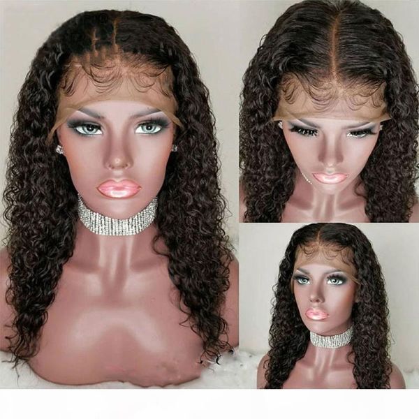 

360 curly lace wig human hair for black women glueless unprocessed virgin malaysian 360 frontal full lace wigs pre plucked hairline, Black;brown