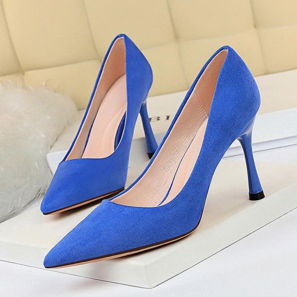

2020 new arrival basic career woman pumps classic pointed toe thin heel genuine leather shoes for office lady mo19, Black