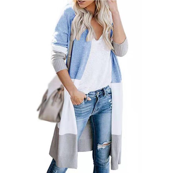 

casual thin sweater women cardigan lightweight long long sleeve fashion soft knitted plus size coat autumn open front outwear y200722, White;black
