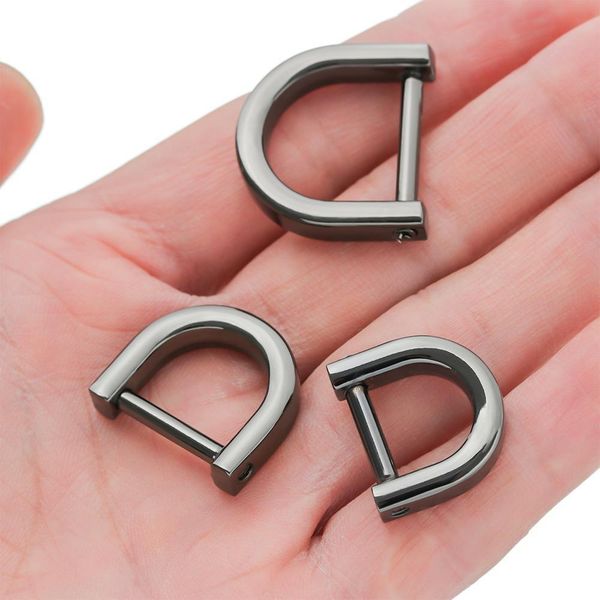 

2pcs metal d ring open screw detachable buckle shackle clasp key chain shoulder webbing buckle diy making hardware accessories q bbyazc