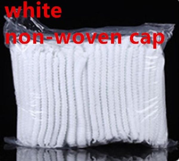 

100pc non woven 18inch double elastic disposable dust hat women men shower caps for spa hair cap salon bathroom barbershop l h bbypjp