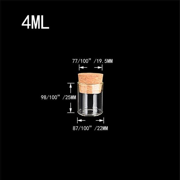 

22*25mm 4ml small glass vials jars test tube with cork ser empty glass transparent clear bottles 10 bbynkg