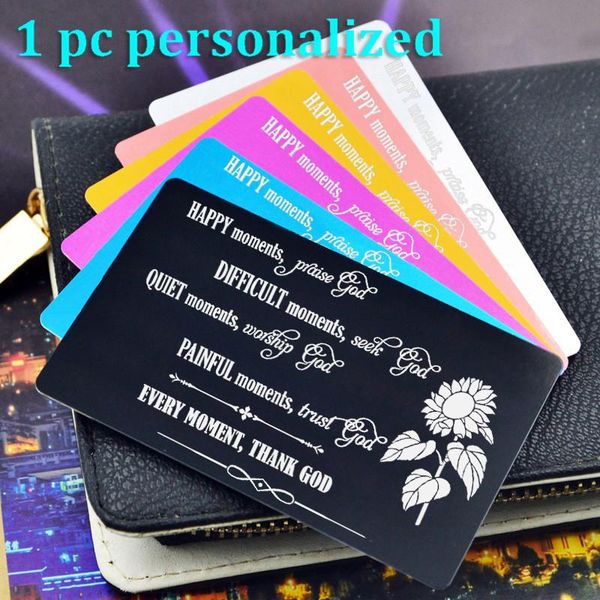 

greeting cards personalized metal wallet card insert custom laser engraved message romantic gift hand writting love kp052