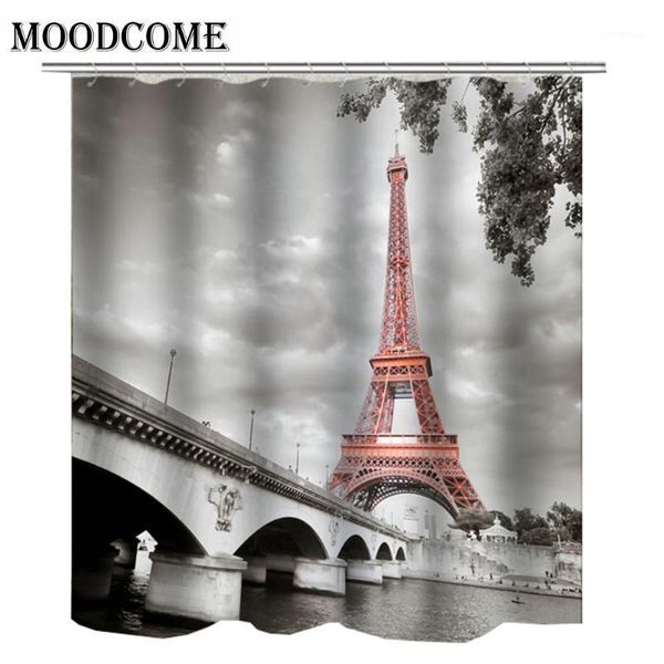 

shower curtains paris the seine river curtain for bathroom drop bath hooks1