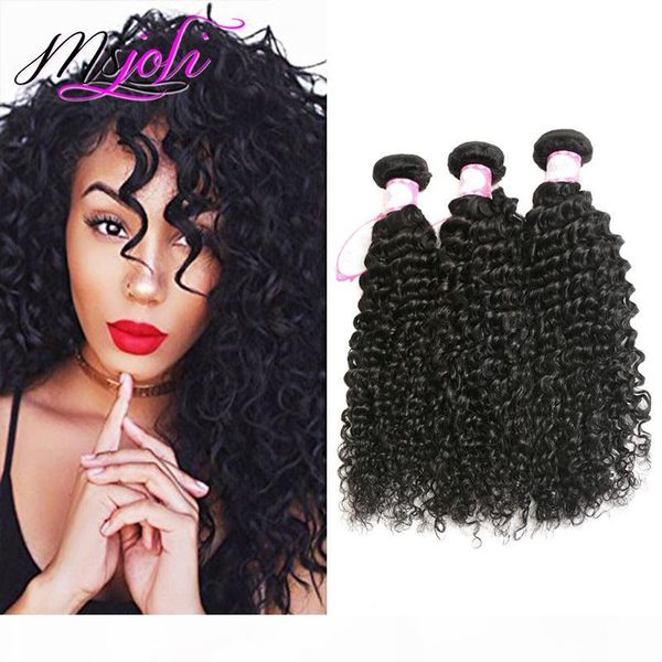 

9a mink indian deep wave curly virgin hair indian hair weave bundles wet and wavy 8-28 inch virgin human hair bundle natural color, Black