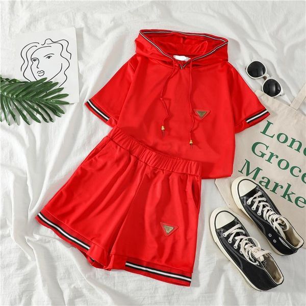 

new mode two female ensemble 2021 plus size korean summer sport casual women's clothing short sleeve sports home suit 701t, White