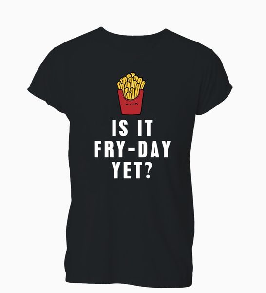 

sport new men t shirt fashion popular style man is it fry day yet funny french fries food t-shirt mens