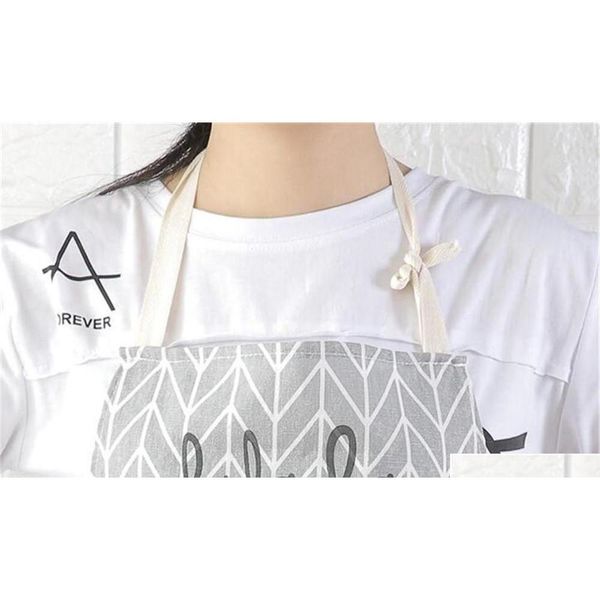 

dining lady women men adjustable cotton linen high-grade kitchen apron for cooking baking res jllwoz bdedome