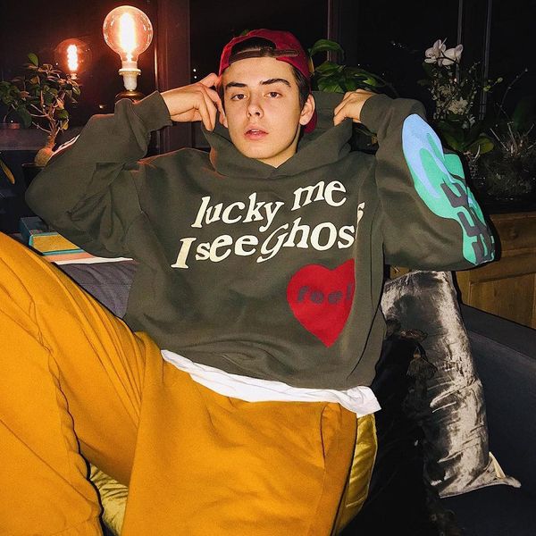 

cpfm camp flog lucky me i see ghosts oversize hip hop hoodies man hoody woman pullovers sweatershirts fashion kanye jerry men design hooded, Black