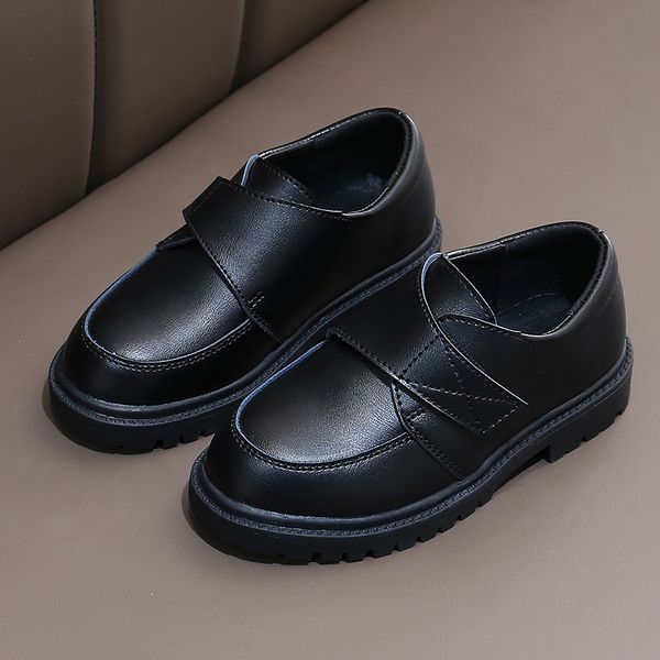 

повседневные черные кроссовки из кожи комфортных детей досуг обувь покрытие мягкого дно stq018, Black;red