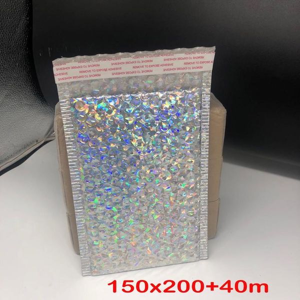 

10pcs mailers mailing envelope bags waterproof courier bags bubble mailers laser silver padded bubble envel sqcbkh