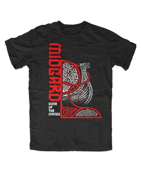 

sport t-shirt summer novelty cartoon t shirt midgard home of the vikings t-shirt odin thor loki midgard wikinger kelt movie