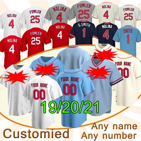 

customize paul goldschmidt st. louis baseball jersey s-4xl - yadier molina 1 ozzie smith 25 dexter fowler hongque baseball quality, Blue;black
