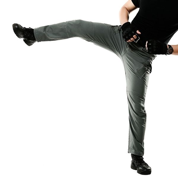 

mege brand tactical military cargo pants combat trousers multi pockets casual cotton pants stretchable breathable dropshipping 201110, Black