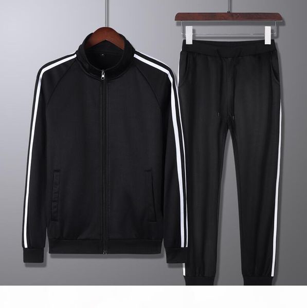 

chinese size men's sportswear casual spring tracksuit men two pieces sets stand collar jackets sweatshirt pants joggers track suit runn, Gray