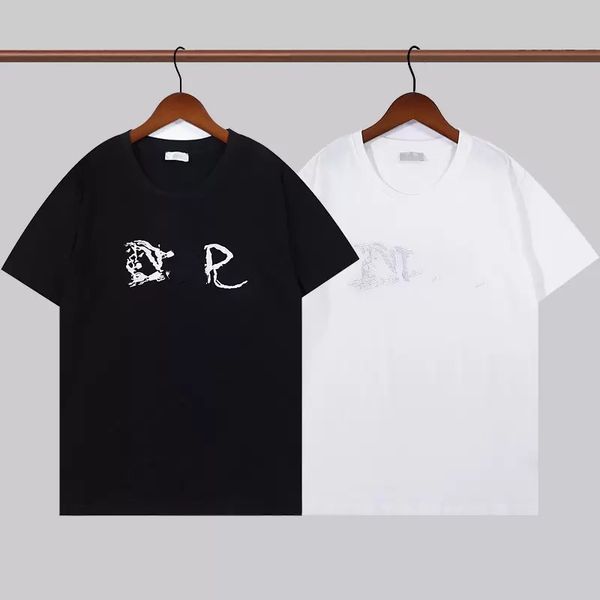 

22ss designers t shirts mens for summer womens t-shirt fashion tide letter print casual men women crew neck pu128, White