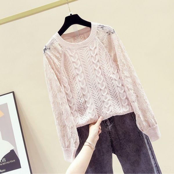 

wf9f5 кружево сшитого длинный рукава осенью и зимой новое корейское сплошной цвет кружево упрется футболки футболки стиля рыхлого дна чужеро, White;black