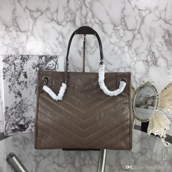 

fashion designer women handbags genuine leather v shape chain shoulder with zipper designer handbag shoulder plaid chain shopping bag 33cm