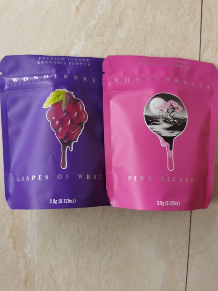 

wonderbrett black orchid heat sealable mylar bag zipper packaging 3.5g childproof edibles pouch retail packaging bags wmtfax