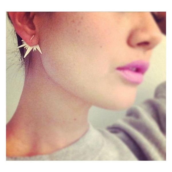 

europe and the united states exaggerated art triangle geometric earrings explosion domineering earrings wholesale sqcloe homes2007, Golden;silver