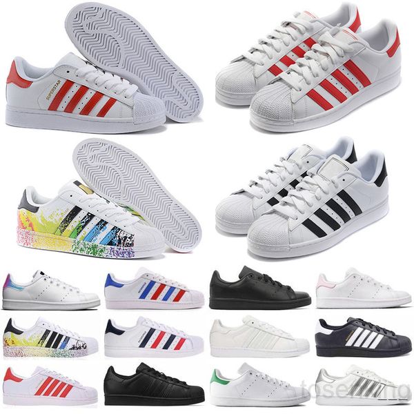 

superstar white black pink blue gold superstars 80s pride sneakers super star women men sport casual shoes eu sz36-45 kj5c