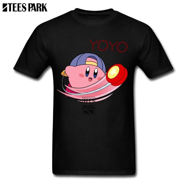 

футболки для kirby white t shirt новое прибытие человек формальные рубашки япония аниме рубашки мультфильм дизайн тройники спорта с капюшоно