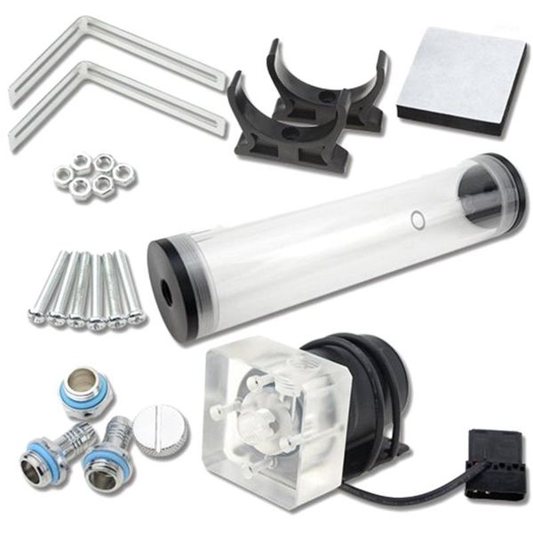 

ppyy new -600l/h 19w dc12v cpu cooling heat exchanger water pump tank 255 ml co2 cooler1