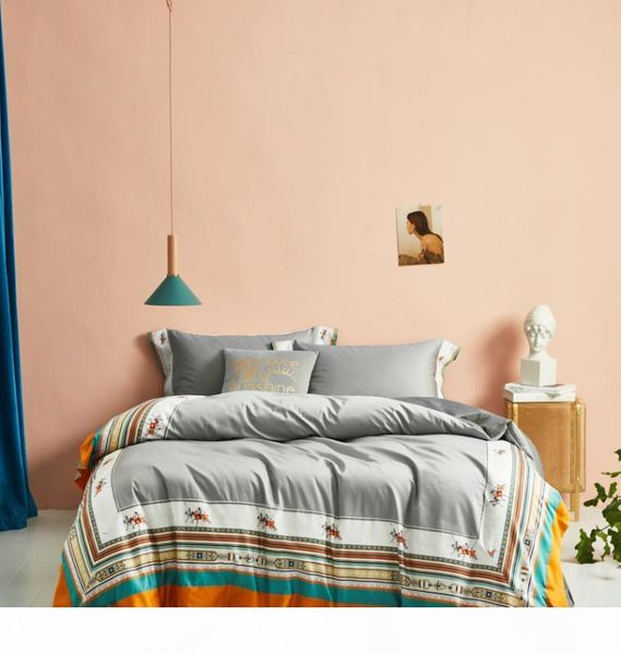 

new 4pieces  king size bedding set 1000tc egyptian cotton soft bedsheet set duvet cover pillowcase