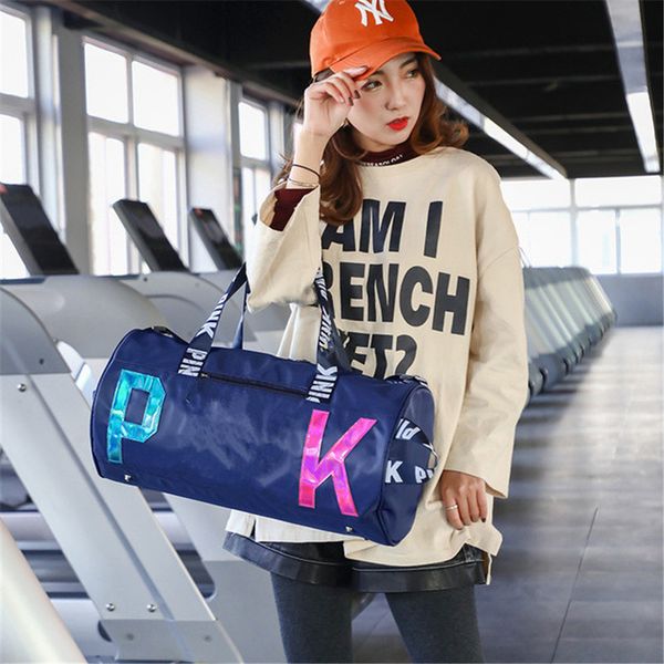 

designer shoulder bag sports waterproof gym bag laser sequintravel large capacity portable multi-functional bags tote handbag totes h12501, Black