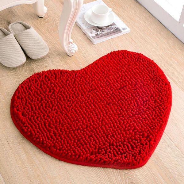 

carpets red heart carpet floor mat bathroom rug toilet anti slipping water absorbing comfortable area decorative tapete