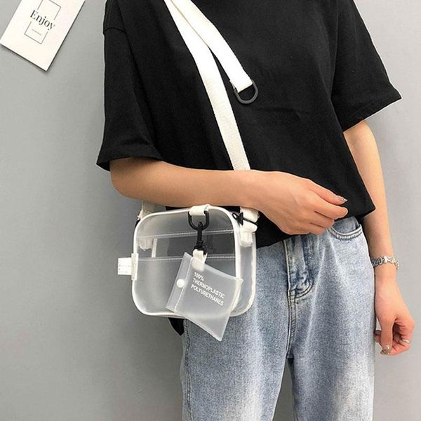 

women pvc jelly transparent shoulder crossbody bag girl messenger handbag