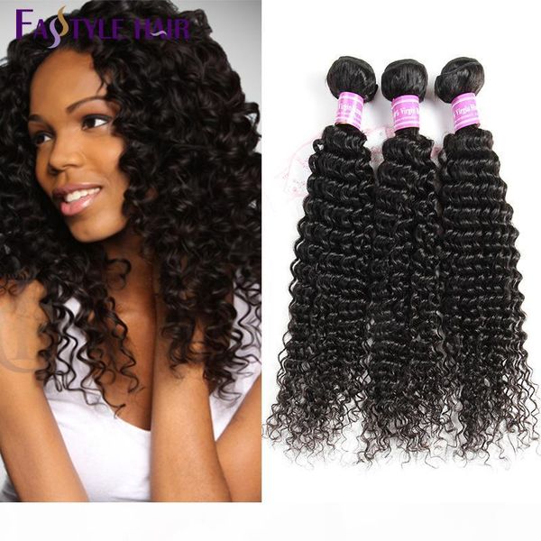 

wholesale fastyle brazilian kinky deep curly 5pcs lot peruvian malaysian indian virgin humanhair extensions bundles unprocessed, Black