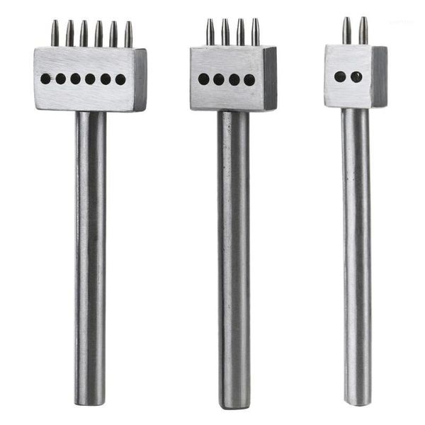 

4mm round leather hole punches leather tools spacing hole 1.0mm round row punch tools 2/4/6 prong tool1