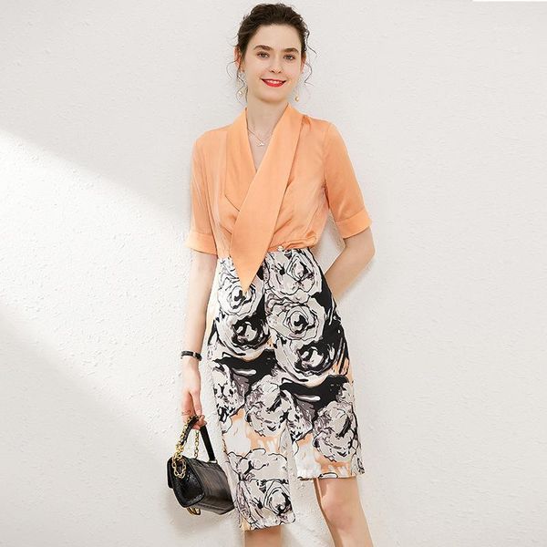 

high fashion women two piece set and skirt 2020 new summer clothes elegant blouse and pencil skirt suit matching sets1, White