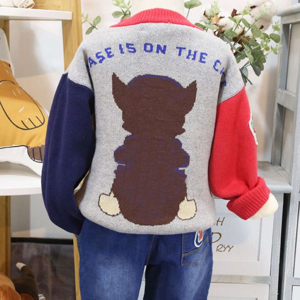 

boys' and autumn winter 2020 thickened plush long sve chaohan children's sweater okw9, Blue