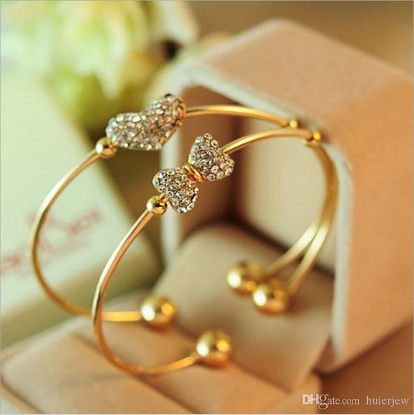 

bracelets korean jewelry exquisite diamond bangle diamond bracelet charm bracelets, Golden;silver