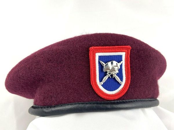 

us army special forces group airborne division red beret cap & badge hat store1, Blue;gray