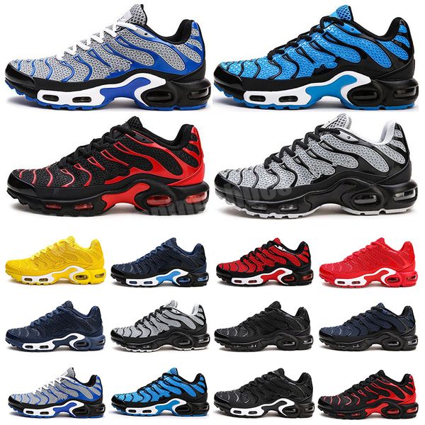 

size 13 run utility tn kpu plus mens running shoes air cushion designer material homme noir zapatillaes sports sneakers trainers chaussures, White;red