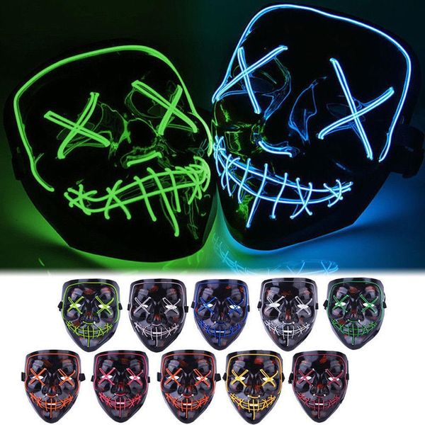 

light up "stitches" led clubbing mask costume halloween rave cosplay party xmas