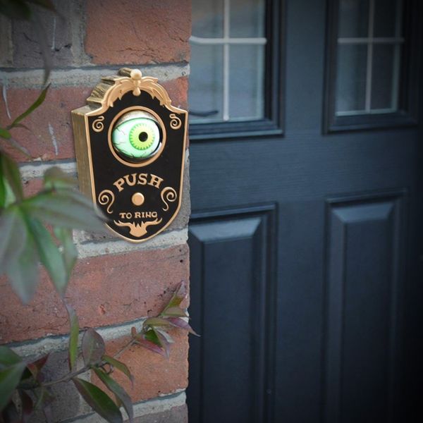 

halloween one eyed doorbell decoration ghost's day glowing hanging piece whole door hanging plastic doorbell eyeball bell decor look