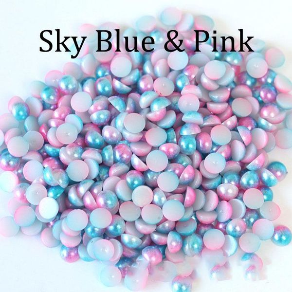 

imitation abs pearl beads flat back 3 4 5 6 8 mm rainbow color cabochon half round bead scrapbook decoration diy h jllbpk