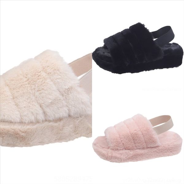 

euv women cartoon home slides indoor floor christmas flip flop halloween non-slip cotton plush stuff slipper cuddly open toe fluffy skull, Black