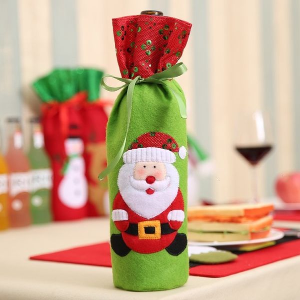 

bags santa cover wine fashionzryjclaus 32*13cm stockings decoration decor christmas table bottle bag party supplieso7m9