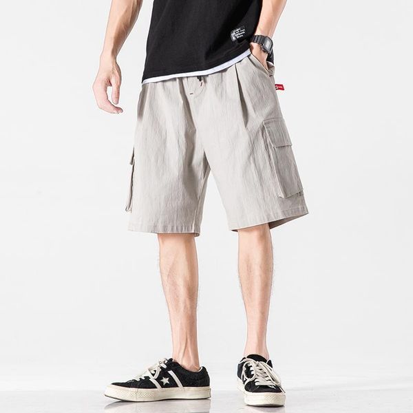 

zhuzunzhe 2020 men's overalls shorts summer fashion men's casual pants bermuda multi-pocket beach shorts men1, White;black